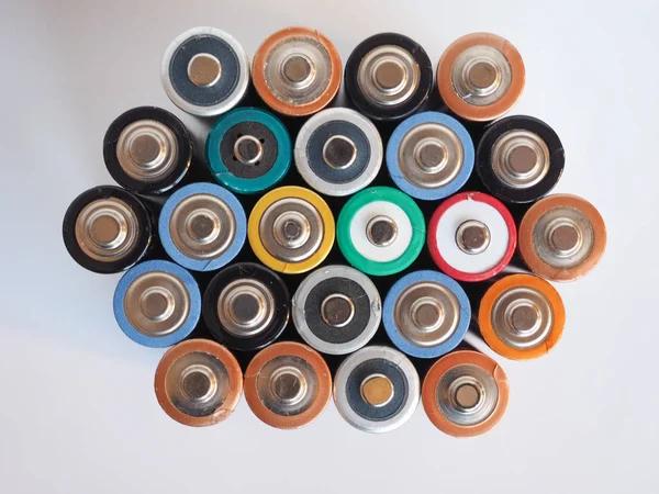 Many Batteries Aka Double Electronic Devices — Stock Photo, Image
