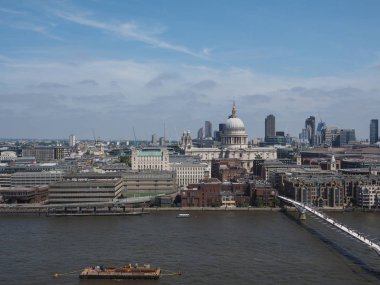 Londra, İngiltere thames Nehri panoramik manzaralı