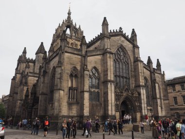Edinburgh, İngiltere - Haziran 2018 yaklaşık: St Giles Cathedral Kilisesi (aka yüksek Kirk, Edinburgh)