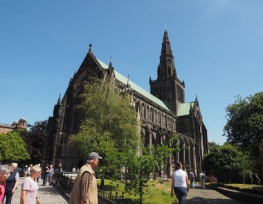 Glasgow, İngiltere - Haziran 2018 yaklaşık: Glasgow Katedrali aka yüksek Kirk veya St Kentigern veya St Mungo