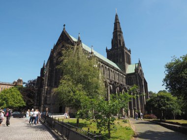 Glasgow, İngiltere - Haziran 2018 yaklaşık: Glasgow Katedrali aka yüksek Kirk veya St Kentigern veya St Mungo