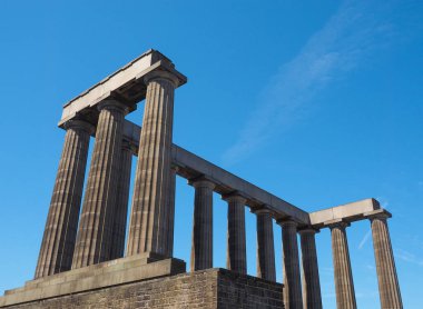 İskoç ulusal anıt Calton Hill Edinburgh, İngiltere
