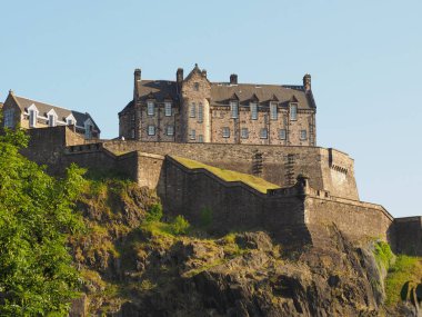 Edinburgh castle Castle Rock'da Edinburgh, İngiltere