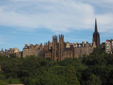 Edinburgh, İngiltere'de şehir görüntüsü