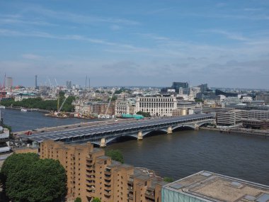 Londra, İngiltere thames Nehri panoramik manzaralı