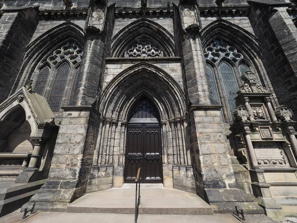 格拉斯哥大教堂又名高柯克或 Kentigern 芒戈在英国格拉斯哥 — 图库照片