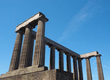 İskoç ulusal anıt Calton Hill Edinburgh, İngiltere