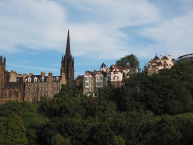 Edinburgh, İngiltere'de şehir görüntüsü