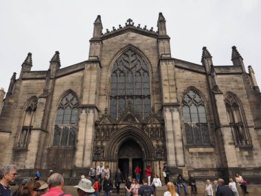 Edinburgh, İngiltere - Haziran 2018 yaklaşık: St Giles Cathedral Kilisesi (aka yüksek Kirk, Edinburgh)