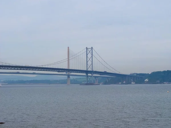 Forth Road Bridge Ponte Sospeso Sul Firth Forth Edimburgo Regno — Foto Stock