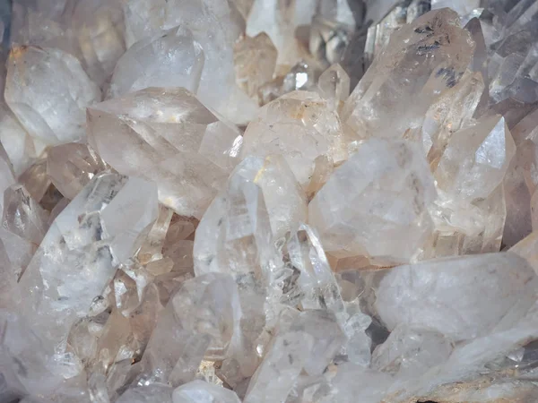 Quarz Mineralkristalle Aus Silizium Und Sauerstoffatomen — Stockfoto