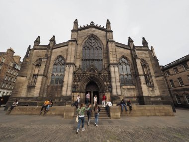 Edinburgh, İngiltere - Haziran 2018 yaklaşık: St Giles Cathedral Kilisesi (aka yüksek Kirk, Edinburgh)
