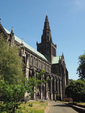 Glasgow, İngiltere - Haziran 2018 yaklaşık: Glasgow Katedrali aka yüksek Kirk veya St Kentigern veya St Mungo