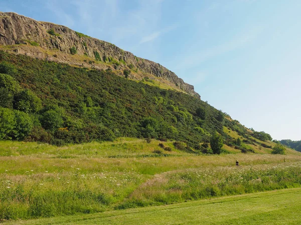 Κάθισμα Του Αρθούρου Στο Holyrood Park Στο Εδιμβούργο Ηνωμένο Βασίλειο — Φωτογραφία Αρχείου