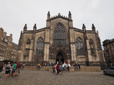 Edinburgh, İngiltere - Haziran 2018 yaklaşık: St Giles Cathedral Kilisesi (aka yüksek Kirk, Edinburgh)