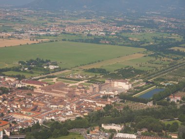 Venaria, İtalya'nın şehrin havadan görünümü