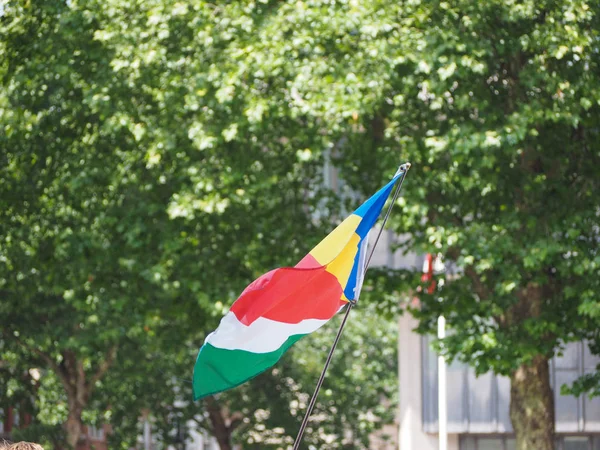 Bandera Nacional Seychelles África — Foto de Stock