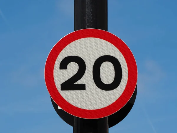 Regulatory Signs Maximum Speed Limit Traffic Sign — Stock Photo, Image