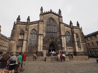 Edinburgh, İngiltere - Haziran 2018 yaklaşık: St Giles Cathedral Kilisesi (aka yüksek Kirk, Edinburgh)
