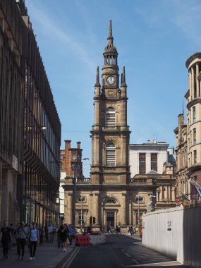 Glasgow, İngiltere - Haziran 2018 yaklaşık: İnsanlar şehir merkezi
