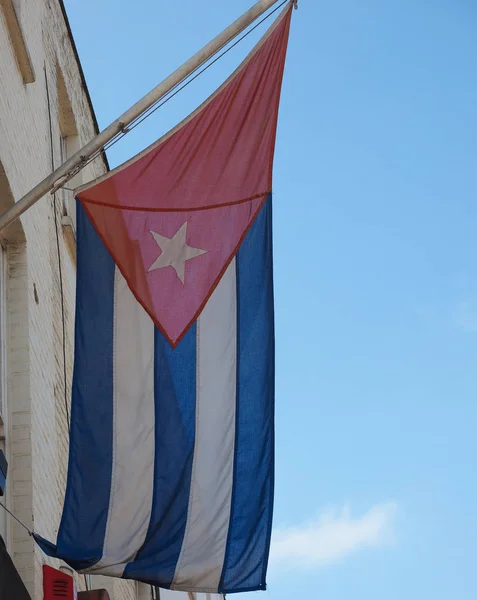 Die Kubanische Nationalflagge Von Kuba Amerika — Stockfoto