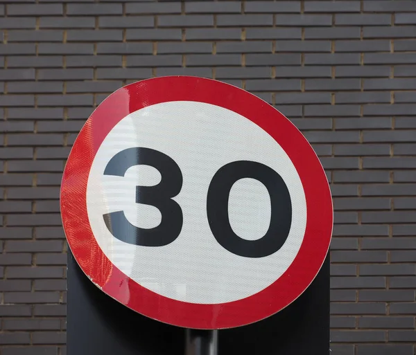 Regulatory Signs Maximum Speed Limit Traffic Sign — Stock Photo, Image