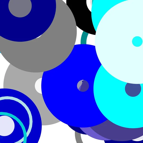 Ilustración Azul Gris Minimalista Abstracta Con Círculos Útiles Como Fondo — Foto de Stock