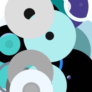 Soyut minimalist gri mavi illüstrasyon daireler arka plan olarak yararlı ile