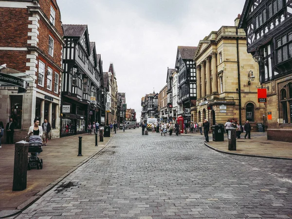 Chester Velká Británie Cca Červen 2016 Pohled Starého Centra Města — Stock fotografie