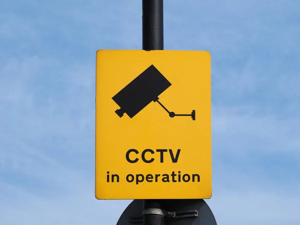 Cctv Closed Circuit Television Operation Sign — Stock Photo, Image