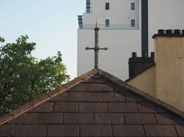 Крест Крыше Дома — стоковое фото