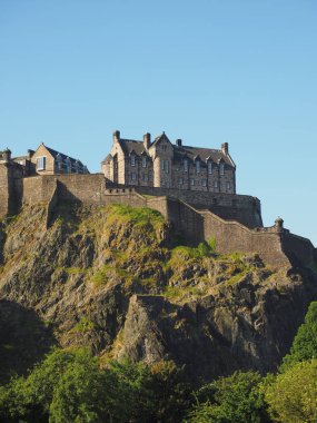 Edinburgh castle Castle Rock'da Edinburgh, İngiltere