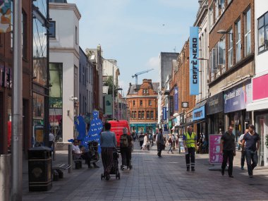 Belfast, İngiltere - Haziran 2018 yaklaşık: Görünüm şehir merkezinin