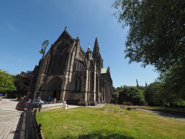 Glasgow, İngiltere - Haziran 2018 yaklaşık: Glasgow Katedrali aka yüksek Kirk veya St Kentigern veya St Mungo