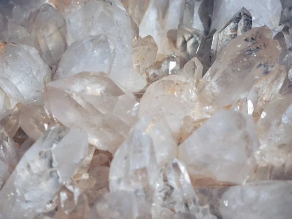 Cristaux Minéraux Quartz Constitués Atomes Silicium Oxygène — Photo