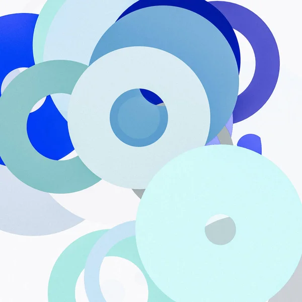 Texturou Abstraktní Minimalistický Šedý Modrý Obrázek Kruhy Užitečné Jako Pozadí — Stock fotografie