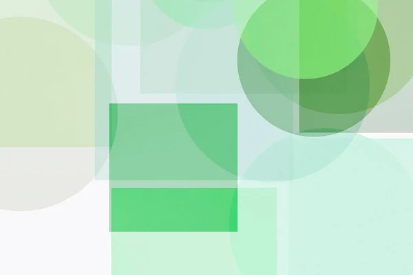 Texturizado Abstrata Ilustração Verde Minimalista Com Círculos Quadrados Úteis Como — Fotografia de Stock