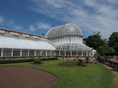 Belfast, İngiltere - Haziran 2018 yaklaşık: Palm evde Botanik Bahçeleri