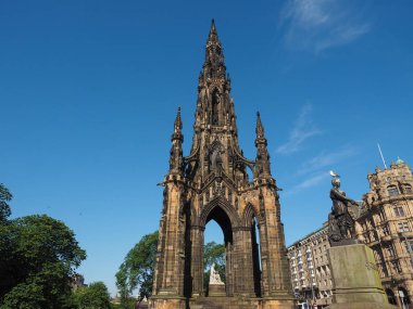 Edinburgh, İngiltere - Haziran 2018 yaklaşık: Sir Walter Scott anıt