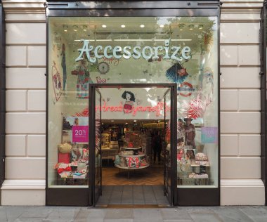 LONDON, UK - CIRCA JUNE 2018: Accessorize storefront clipart