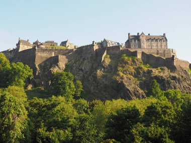 Edinburgh castle Castle Rock'da Edinburgh, İngiltere