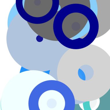 Soyut minimalist gri mavi illüstrasyon daireler arka plan olarak yararlı ile