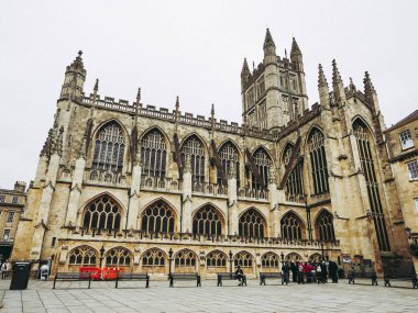 Bath, İngiltere - Eylül 2016 yaklaşık: Abbey Kilisesi, Aziz Peter ve Aziz Paul (aka Bath Abbey)