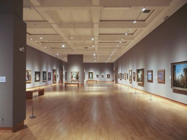 Belfast, İngiltere - Haziran 2018 yaklaşık: Ulster müze iç