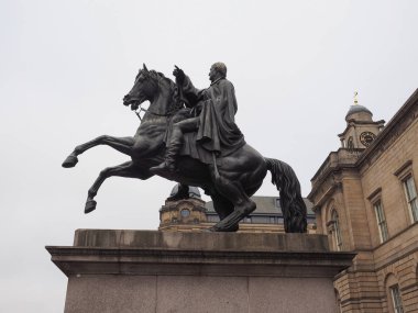 Edinburgh, İngiltere - Haziran 2018 yaklaşık: Wellington Binicilik anıt