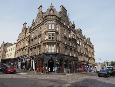 Edinburgh, İngiltere - Haziran 2018 yaklaşık: No 1 High Street halk evi