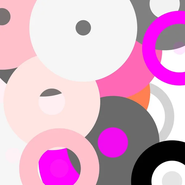 Abstract Minimalist Grey Pink Illustration Circles Useful Background — Stock Photo, Image