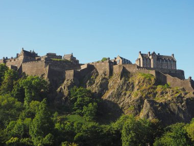 Edinburgh castle Castle Rock'da Edinburgh, İngiltere