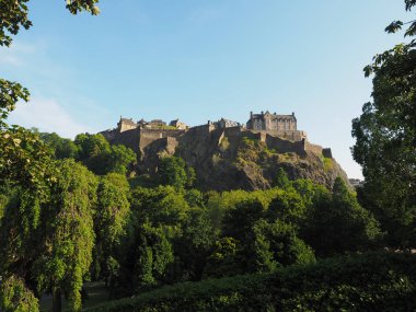 Edinburgh castle Castle Rock'da Edinburgh, İngiltere