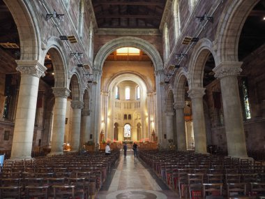 Belfast, İngiltere - Haziran 2018 yaklaşık: St Anne Cathedral (aka Belfast Katedrali) kilise iç